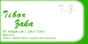 tibor zaka business card